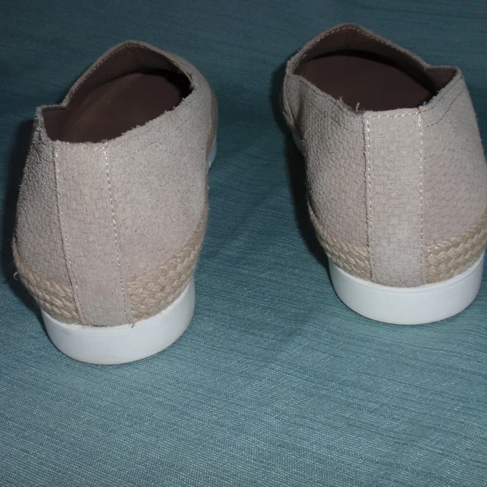 Donald Pliner Paryn Leather Tan Espadrilles Shoes Flats Slip Ons 8.5 - Picture 7 of 13